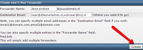 Create forwarder