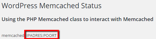 Memcached status
