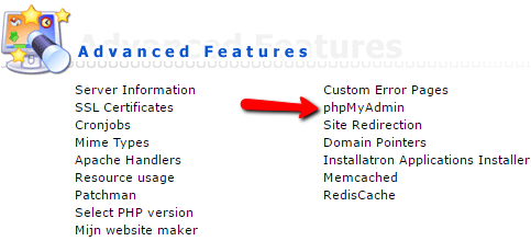 Database importeren via PhpMyAdmin