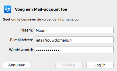 mail toevoegen