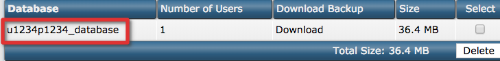 mysql directadmin
