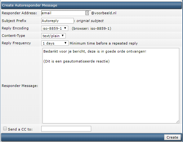 autoresponder setup