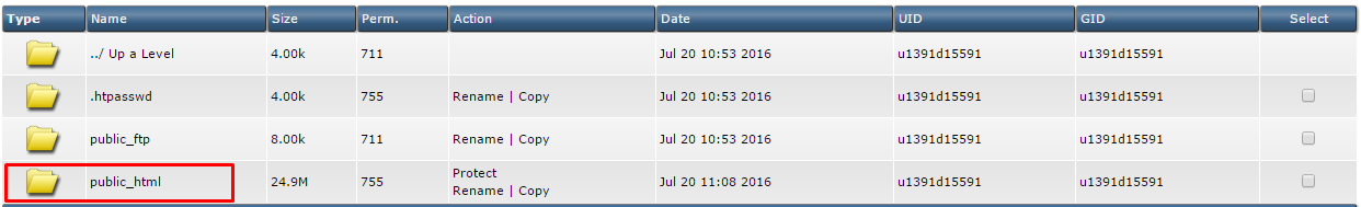 filemanager public html