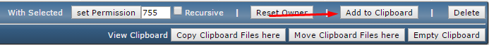 Directadmin clipboard
