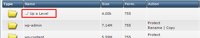 Directadmin filemanager