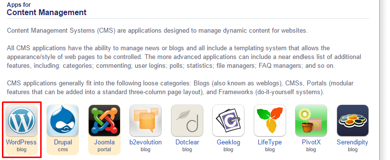 Wordpress installatron