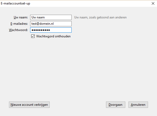 account setup
