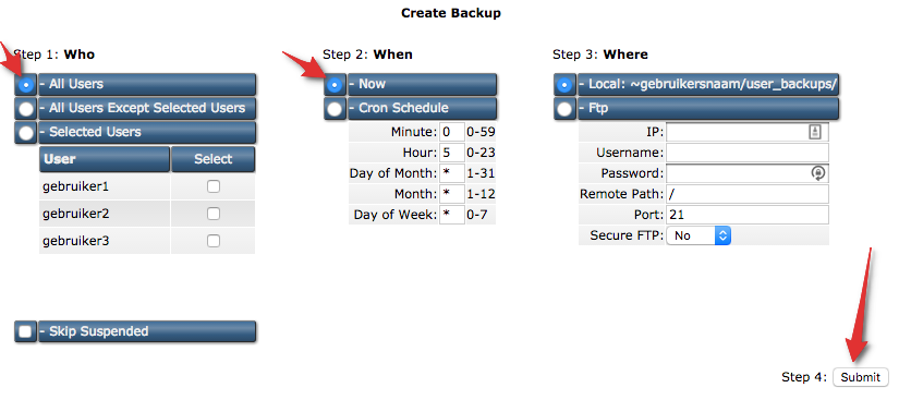 Create Backup