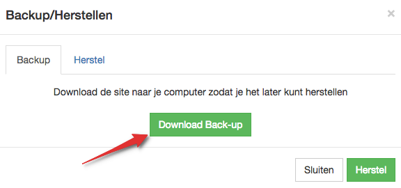 website maker download backup