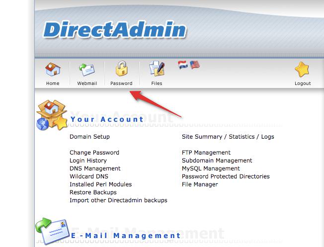 Reset wachtwoord FTP DirectAdmin