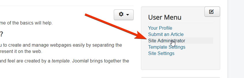 Joomla Site Administrator