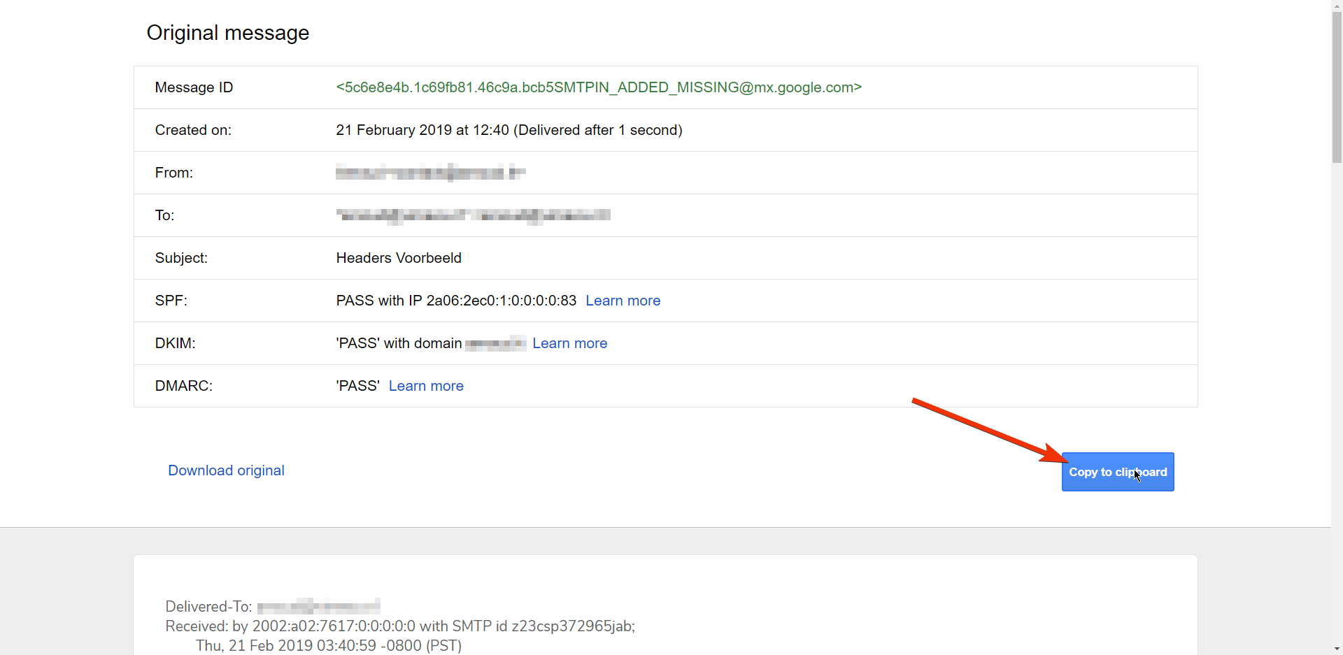 gmail copy clipboard