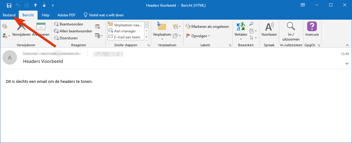 outlook bestand
