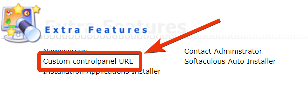 custom controlpanel URL