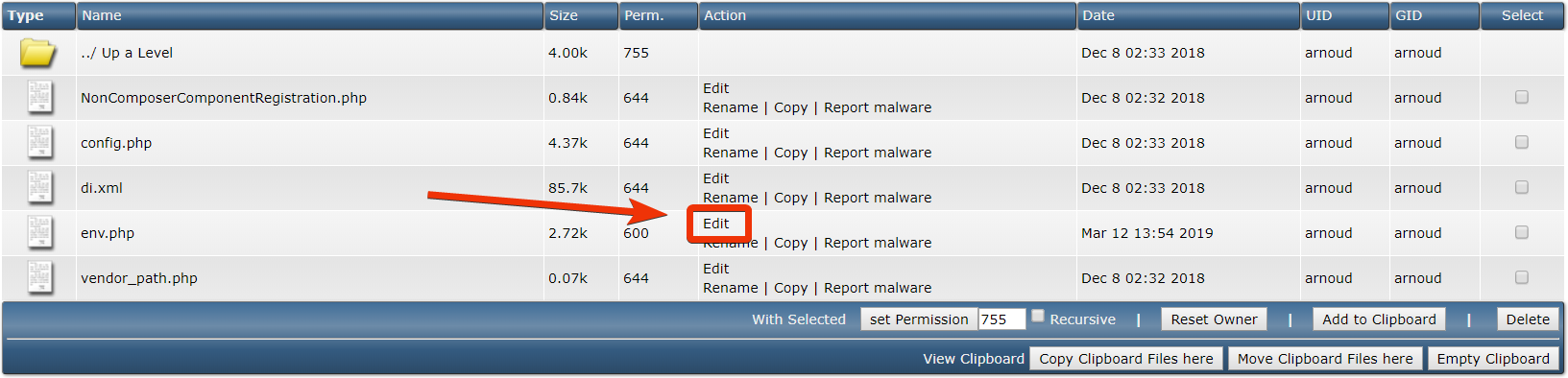Magento env.php