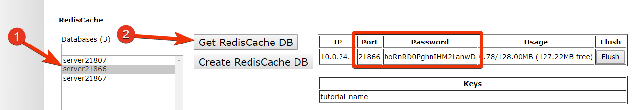 Get RedisCache DB