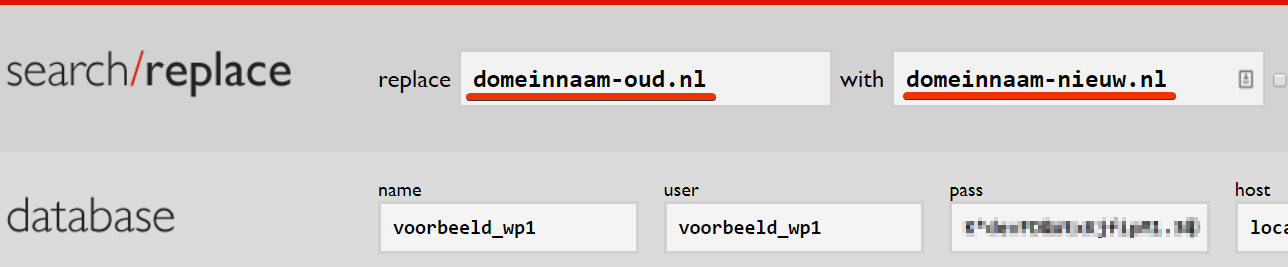 Replace domain with new