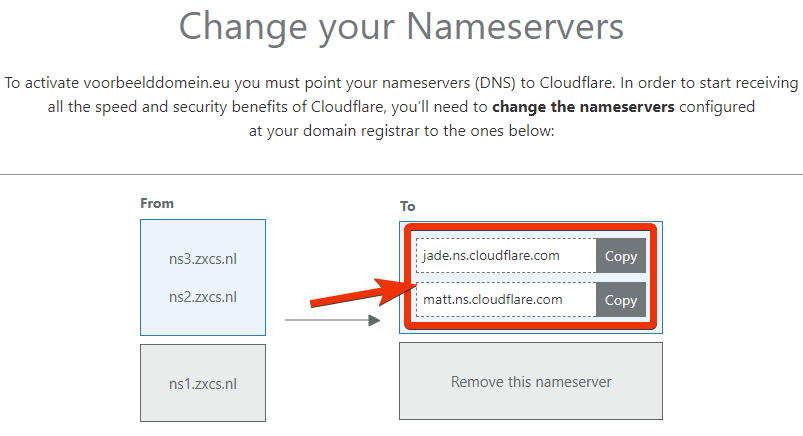 cloudflare nameservers