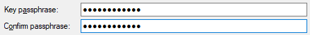 PuTTYgen passphrase