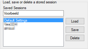Saved Sessions