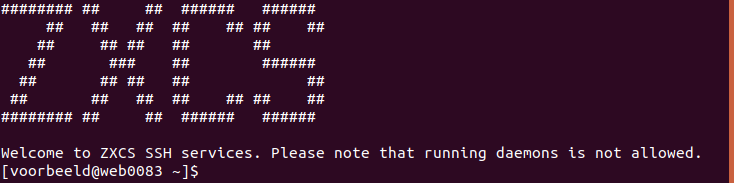 SSH verbonden