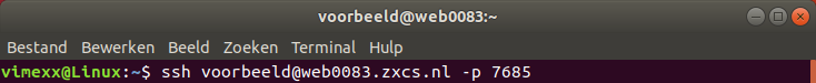 Verbinden met SSH