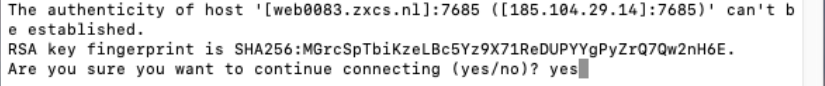 first time SSH