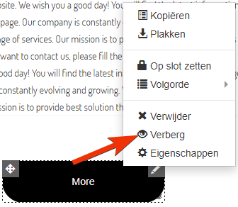 Verberg onderdeel