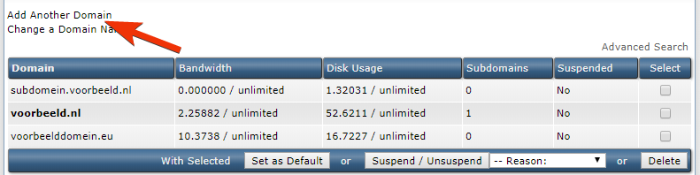 Domain Setup Add Another Domain