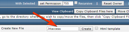 .htaccess aanmaken