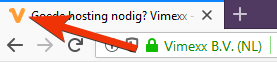 Favicon voorbeeld Vimexx