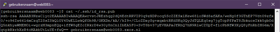 SSH Key tonen