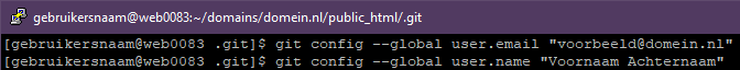 Git config