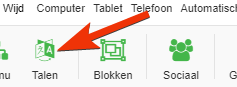 Talen knop toevoegen