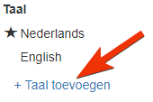 Taal toevoegen